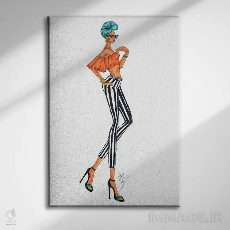 تابلو تروپیکانا (گرمسیری) اثر بروک اشلی - نمای روبهرو روی دیوار