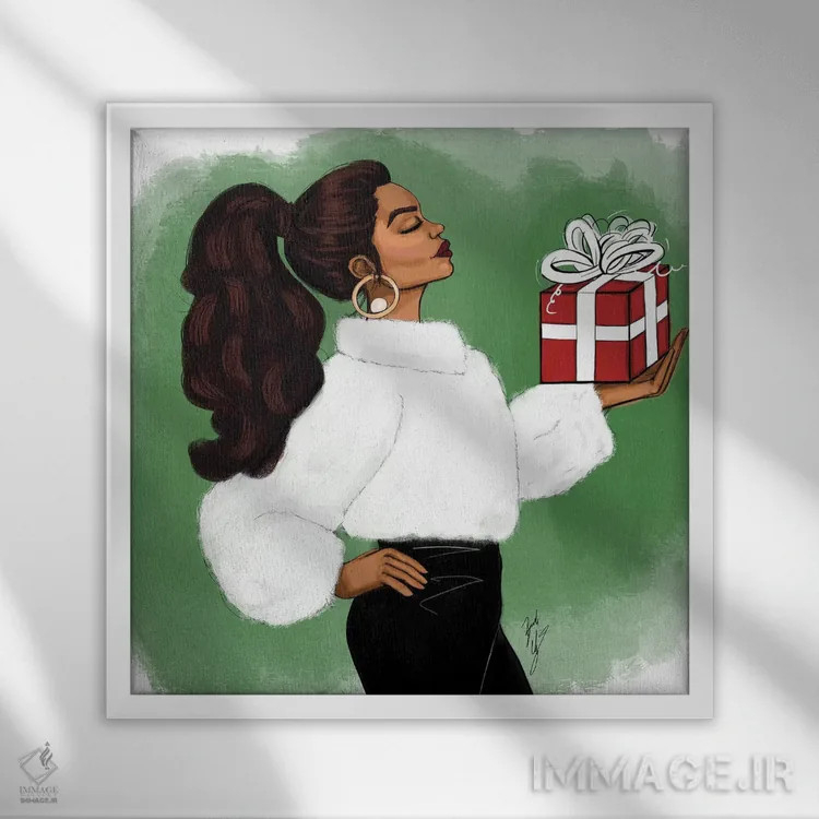 تابلو هدیهٔ بخشندگی اثر بروک اشلی - نمای قابدار سفید