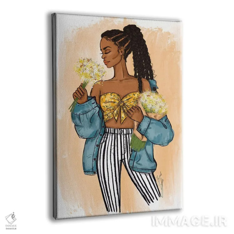 تابلو بابونه اثر بروک اشلی - نمای پرسپکتیو محصول