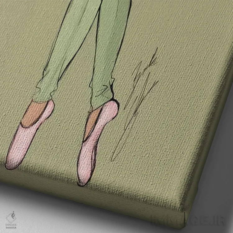 تابلو زیتون اثر بروک اشلی - نمای نزدیک بافت بوم