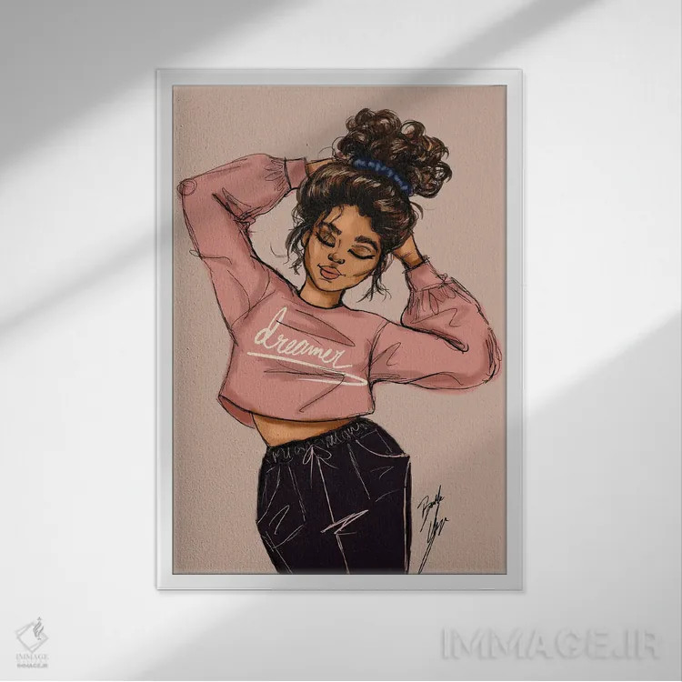 تابلو رویاپرداز اثر بروک اشلی - نمای قابدار سفید