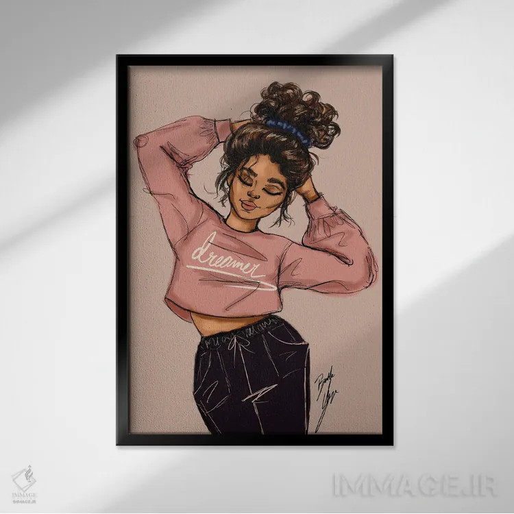 تابلو رویاپرداز اثر بروک اشلی - نمای قابدار مشکی