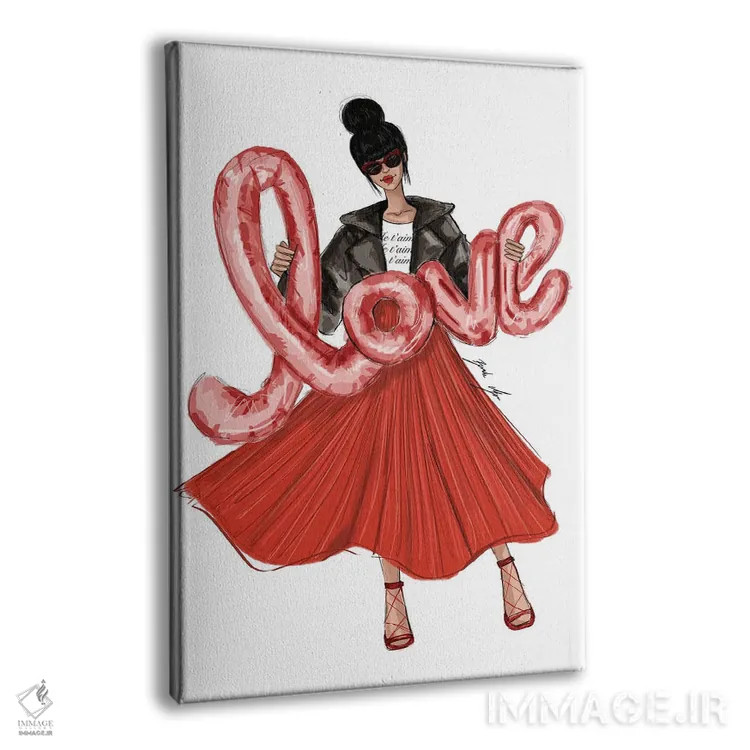 تابلو دوستت دارم (فرانسوی) اثر بروک اشلی - نمای پرسپکتیو محصول