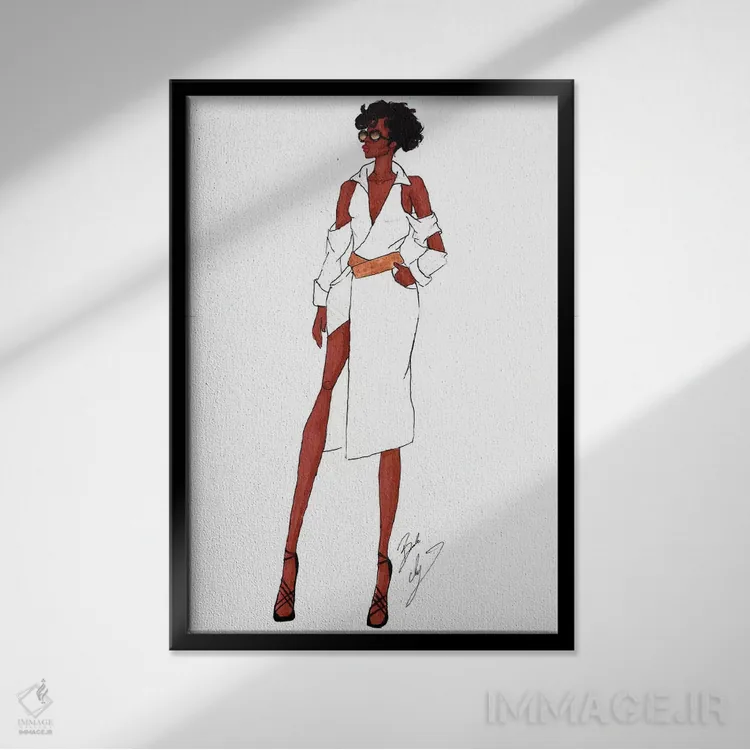 تابلو نسیم خنک اثر بروک اشلی - نمای قابدار مشکی