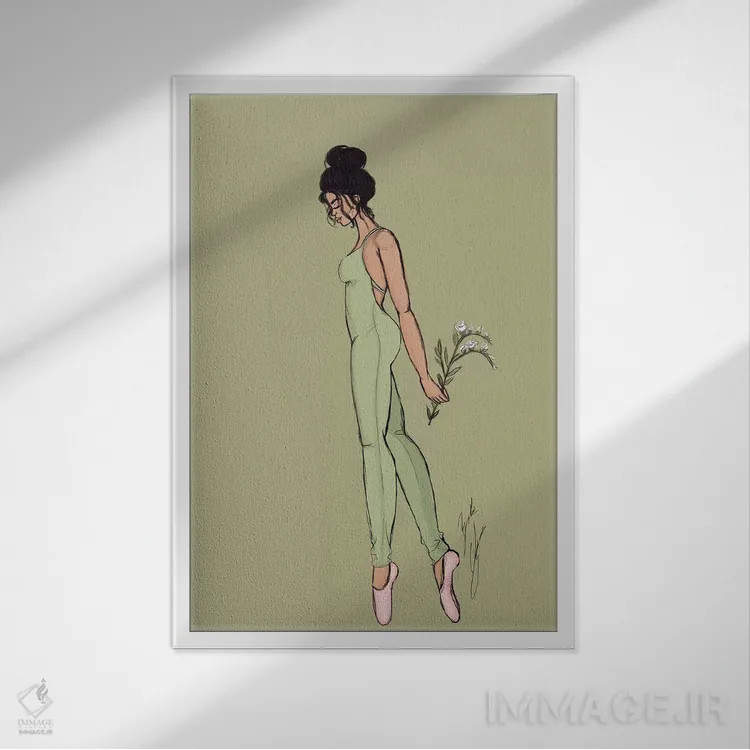 تابلو زیتون اثر بروک اشلی - نمای قابدار سفید