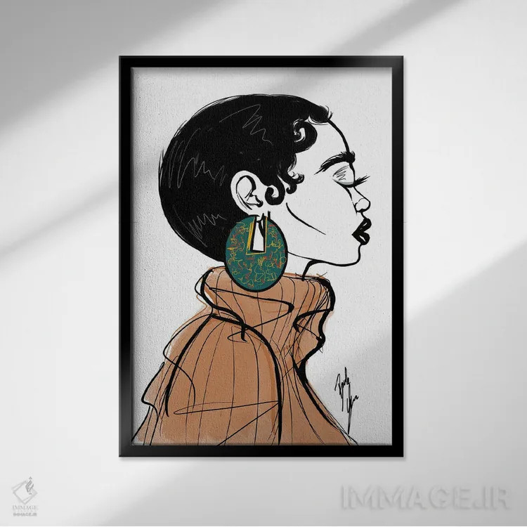 تابلو مریمگلی اثر بروک اشلی - نمای قابدار مشکی