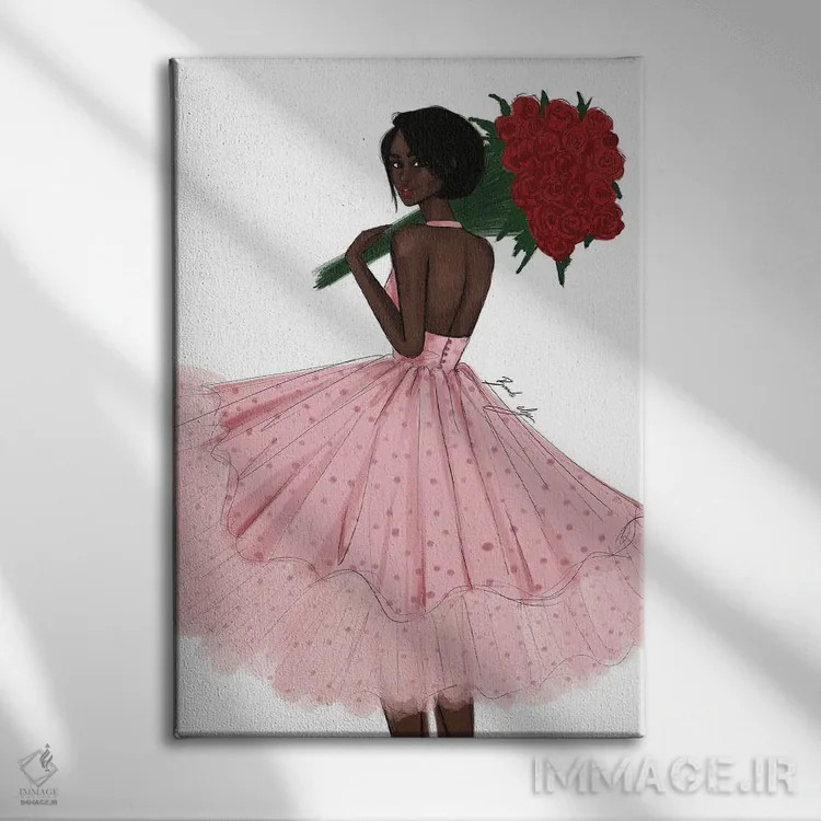 تابلو رزهای تازه اثر بروک اشلی - نمای روبهرو روی دیوار