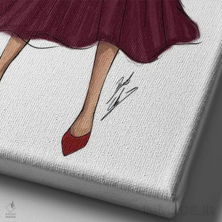 تابلو فصلش رسیده (کریسمس یا تعطیلات) اثر بروک اشلی - نمای نزدیک بافت بوم