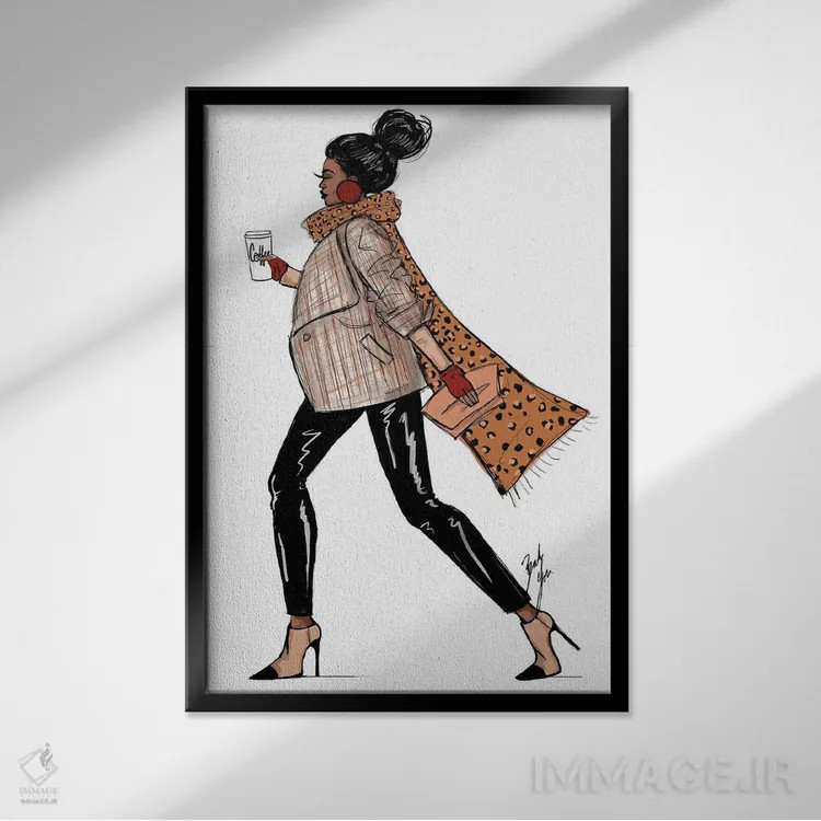 تابلو در حرکت اثر بروک اشلی - نمای قابدار مشکی