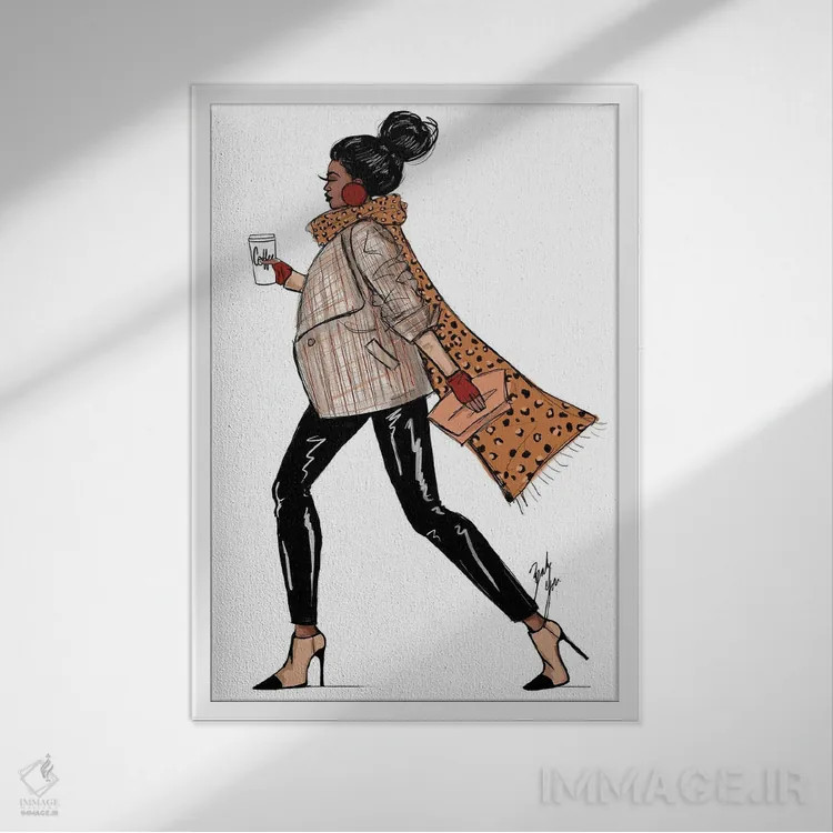 تابلو در حرکت اثر بروک اشلی - نمای قابدار سفید