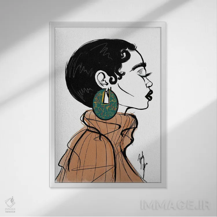 تابلو مریمگلی اثر بروک اشلی - نمای قابدار سفید