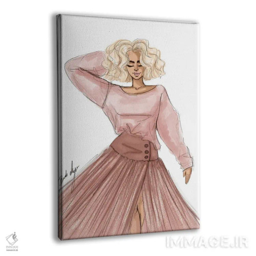 تابلو زیبا در صورتی اثر بروک اشلی - نمای پرسپکتیو محصول