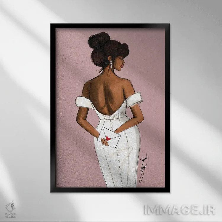 تابلو مال من باش اثر بروک اشلی - نمای قابدار مشکی