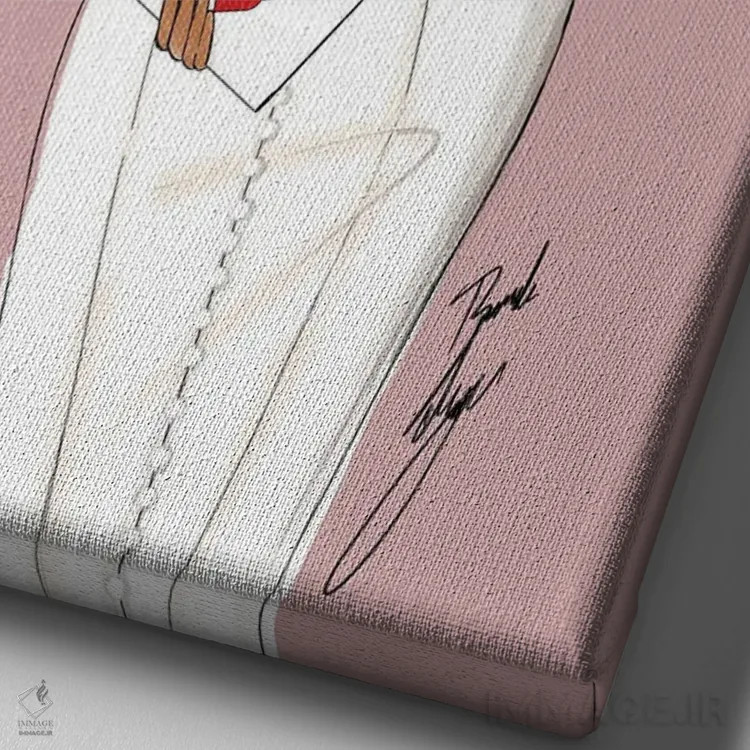 تابلو مال من باش اثر بروک اشلی - نمای نزدیک بافت بوم