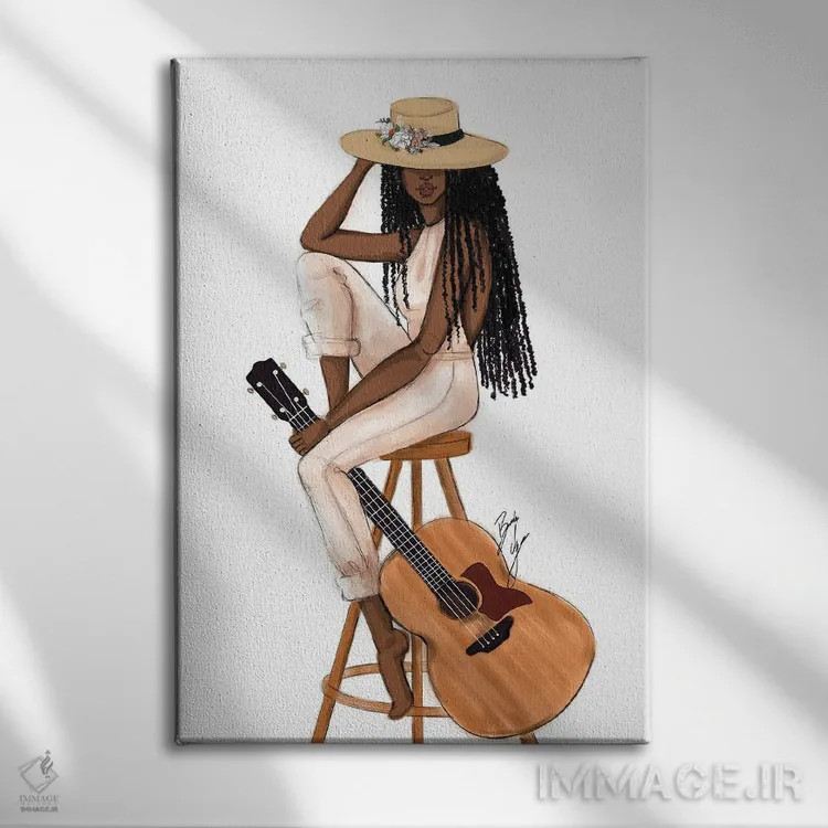 تابلو موسیقیدان اثر بروک اشلی - نمای روبهرو روی دیوار
