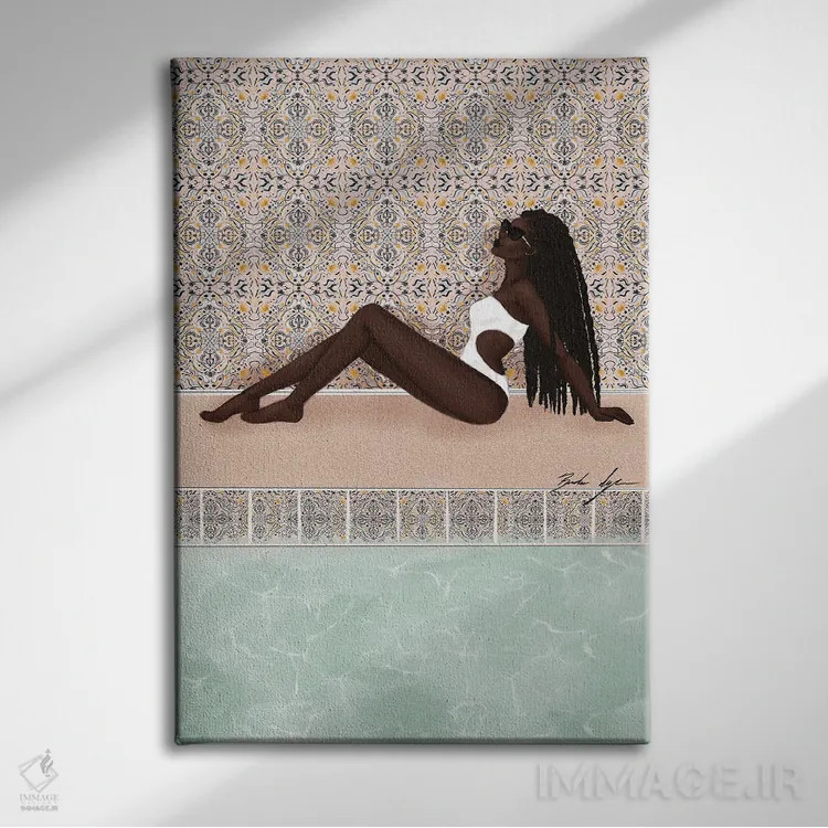 تابلو ریتمهای درخشان اثر بروک اشلی - نمای روبهرو روی دیوار