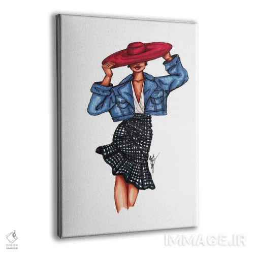 تابلو دختر با کلاه قرمز اثر بروک اشلی - نمای پرسپکتیو محصول