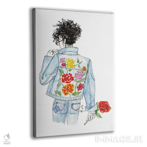 تابلو گلدار و جین اثر بروک اشلی - نمای پرسپکتیو محصول