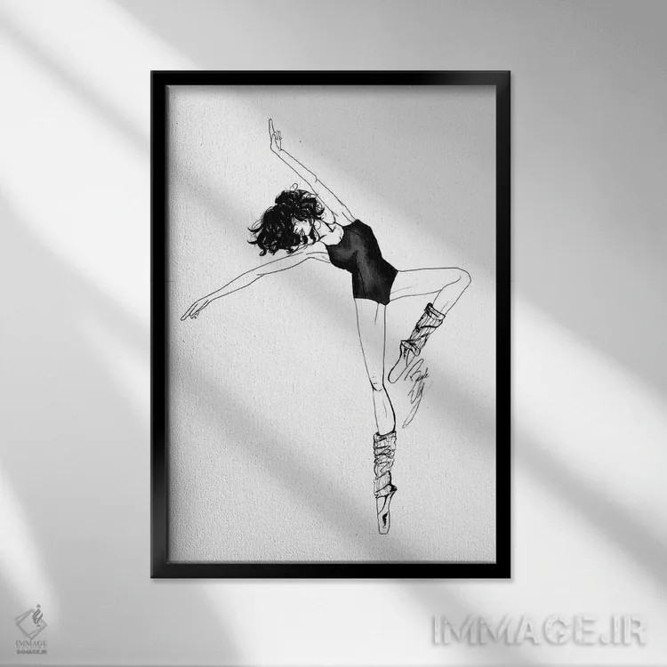 تابلو رقاص اثر بروک اشلی - نمای قابدار مشکی