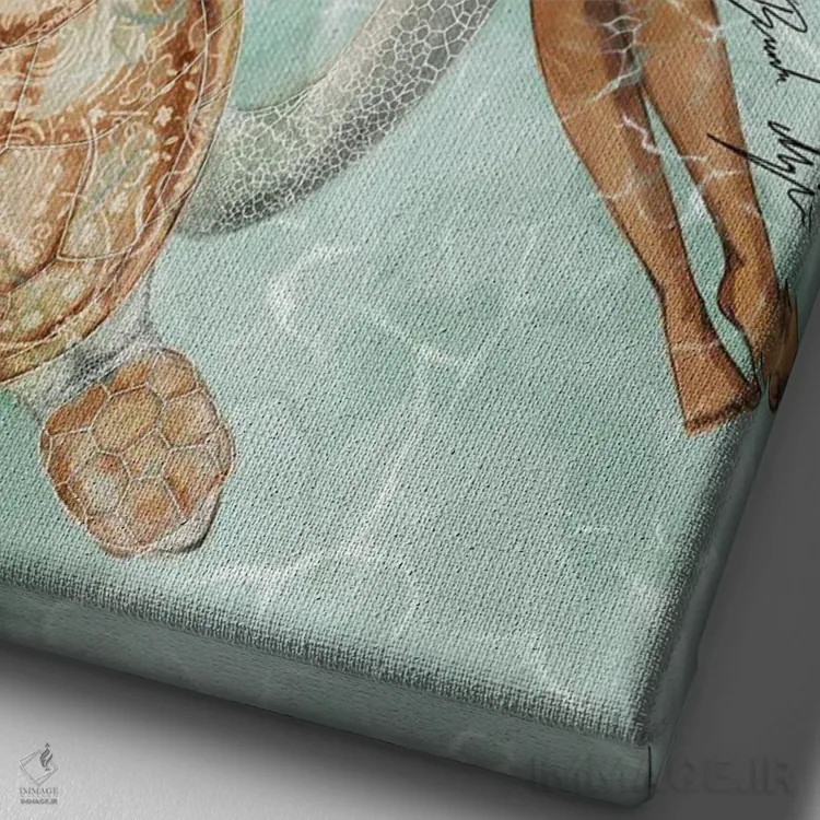 تابلو آبهای آرام اثر بروک اشلی - نمای نزدیک بافت بوم