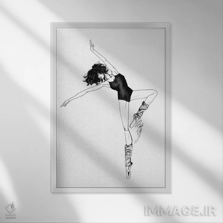 تابلو رقاص اثر بروک اشلی - نمای قابدار سفید