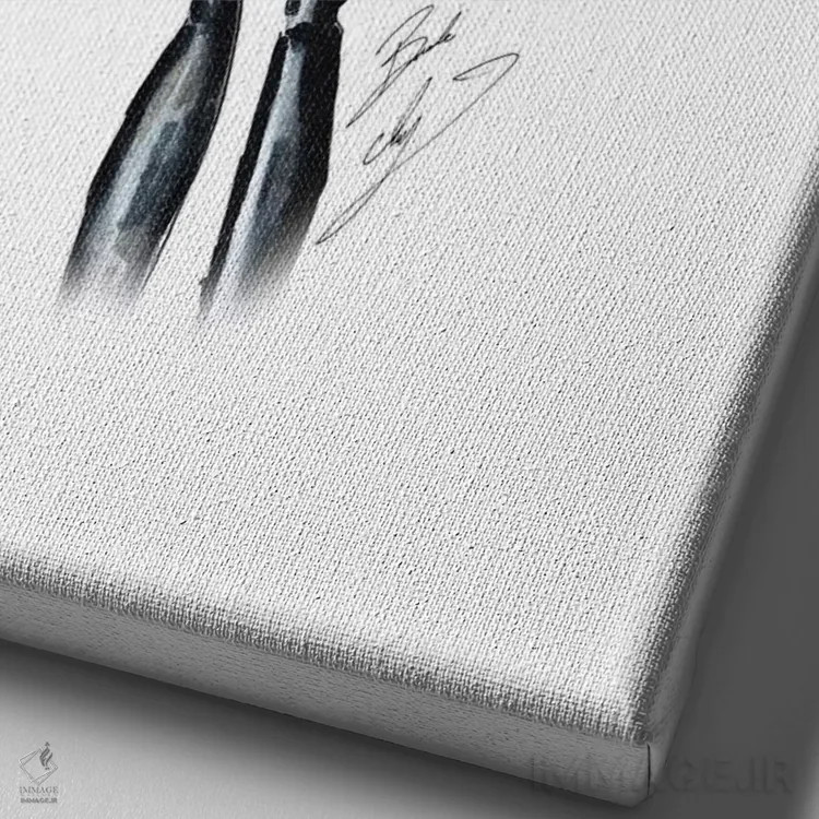 تابلو دسامبر اثر بروک اشلی - نمای نزدیک بافت بوم