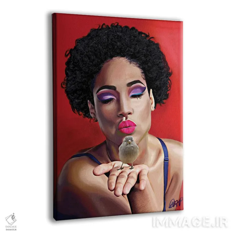 تابلو یک پرنده در دست اثر برندی آدامز-پیفوس - نمای پرسپکتیو محصول