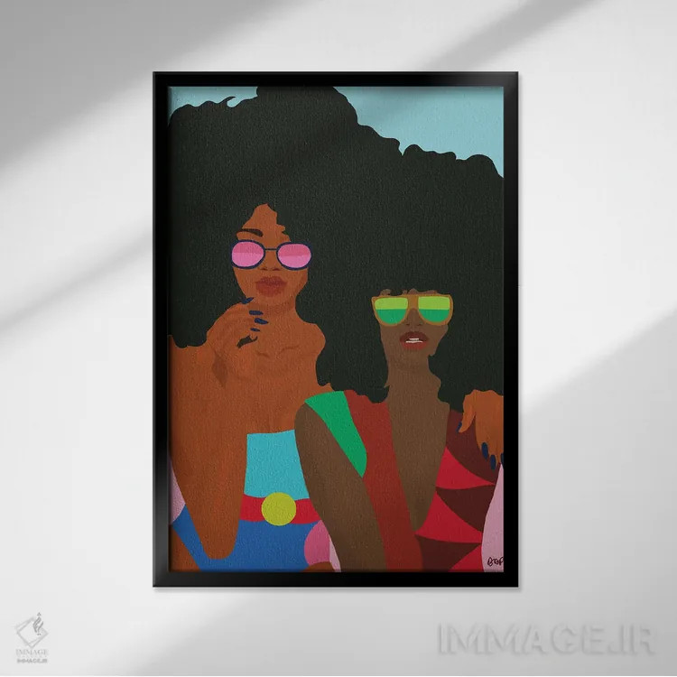 تابلو ساحل ما بهتر است اثر برندی آدامز-پیفوس - نمای قابدار مشکی