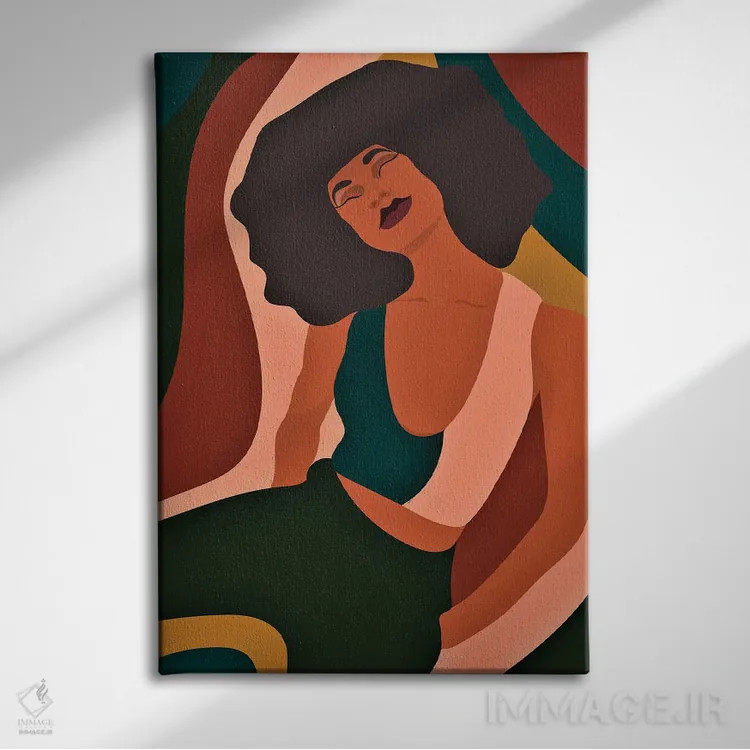 تابلو دختر باحال اثر برندی آدامز-پیفوس - نمای روبهرو روی دیوار