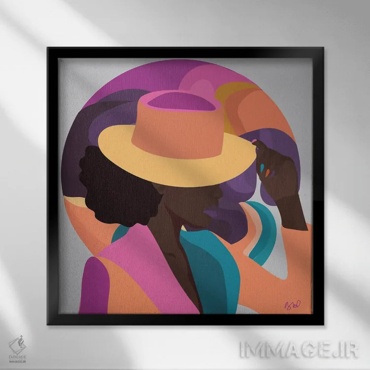 تابلو حرکتهای رئیسوار اثر برندی آدامز-پیفوس - نمای قابدار مشکی