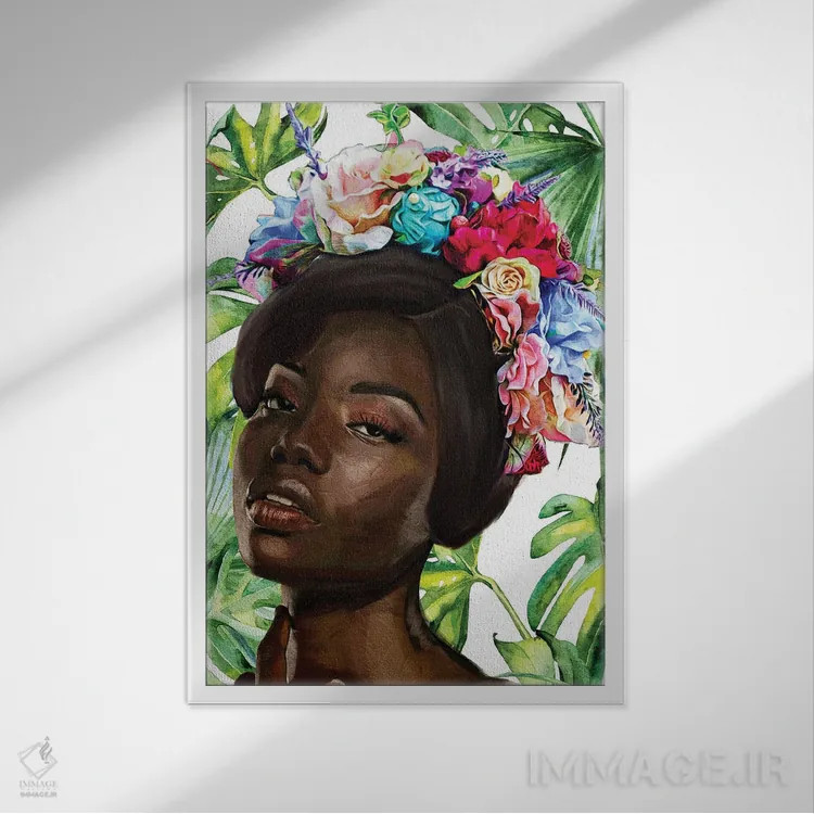 تابلو تاجگذاری شده اثر برندی آدامز-پیفوس - نمای قابدار سفید