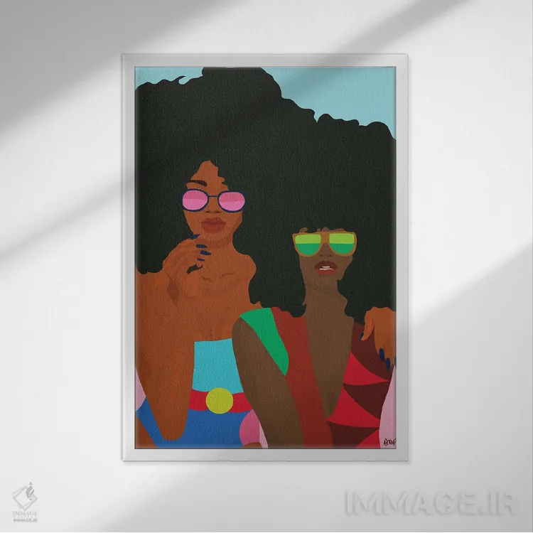 تابلو ساحل ما بهتر است اثر برندی آدامز-پیفوس - نمای قابدار سفید