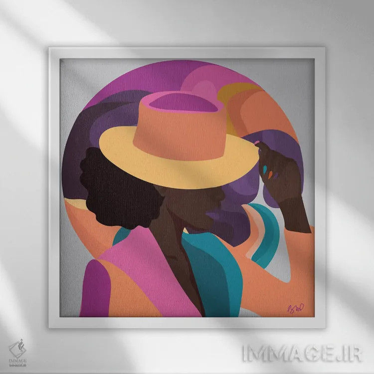 تابلو حرکتهای رئیسوار اثر برندی آدامز-پیفوس - نمای قابدار سفید