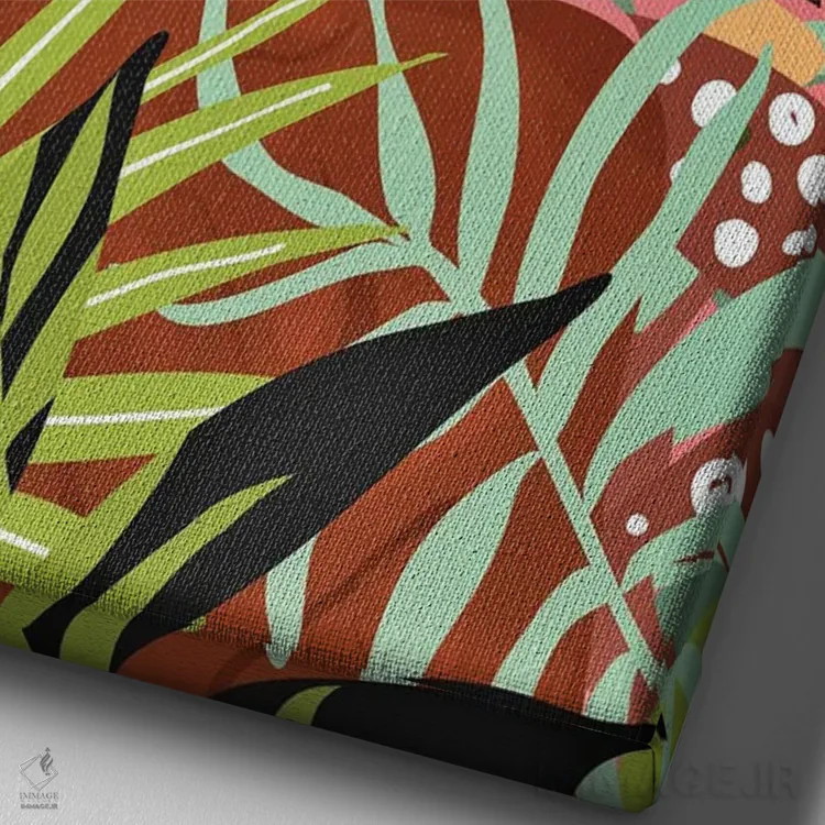 تابلو عدن (باغ بهشت) اثر برندی آدامز-پیفوس - نمای نزدیک بافت بوم