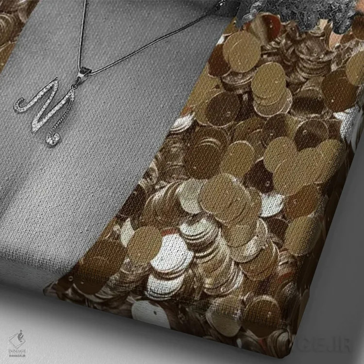 تابلو آراسته اثر برندی آدامز-پیفوس - نمای نزدیک بافت بوم