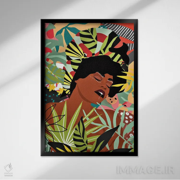 تابلو عدن (باغ بهشت) اثر برندی آدامز-پیفوس - نمای قابدار مشکی