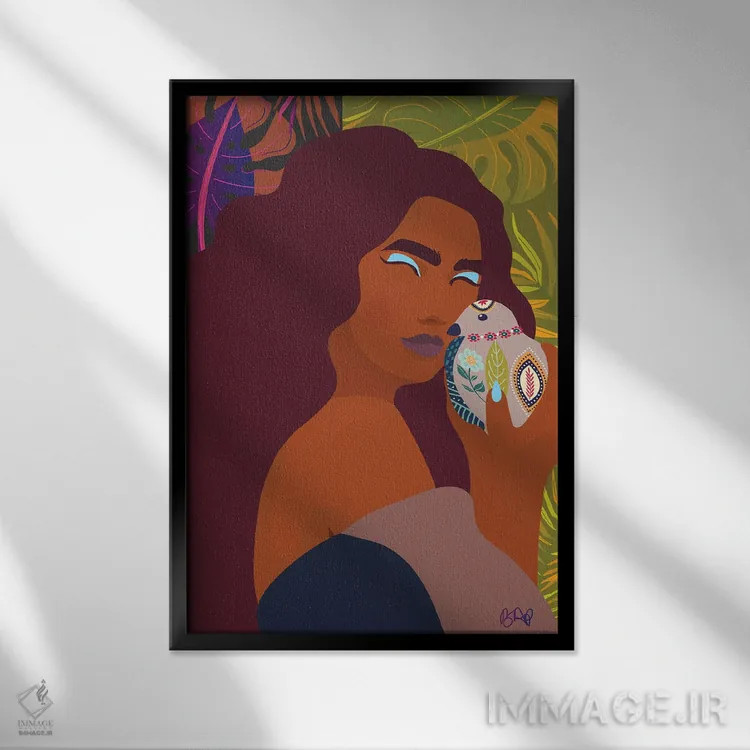 تابلو آرامشم را در آغوش میگیرم اثر برندی آدامز-پیفوس - نمای قابدار مشکی