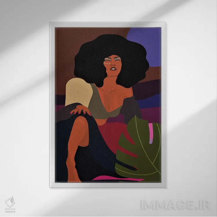 تابلو سلطه اثر برندی آدامز-پیفوس - نمای قابدار سفید