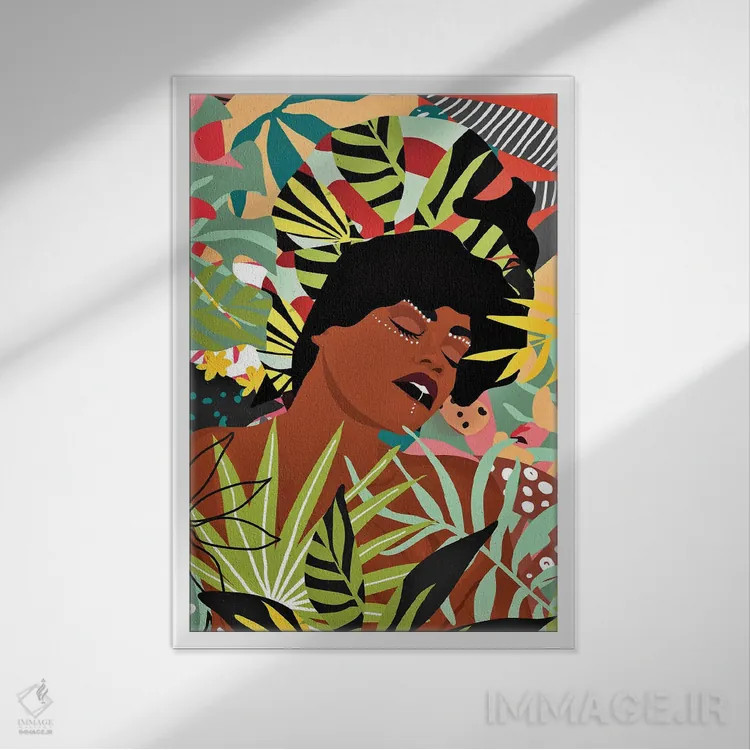 تابلو عدن (باغ بهشت) اثر برندی آدامز-پیفوس - نمای قابدار سفید