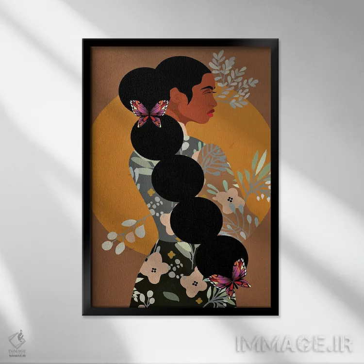 تابلو شکوفه دادن اثر برندی آدامز-پیفوس - نمای قابدار مشکی