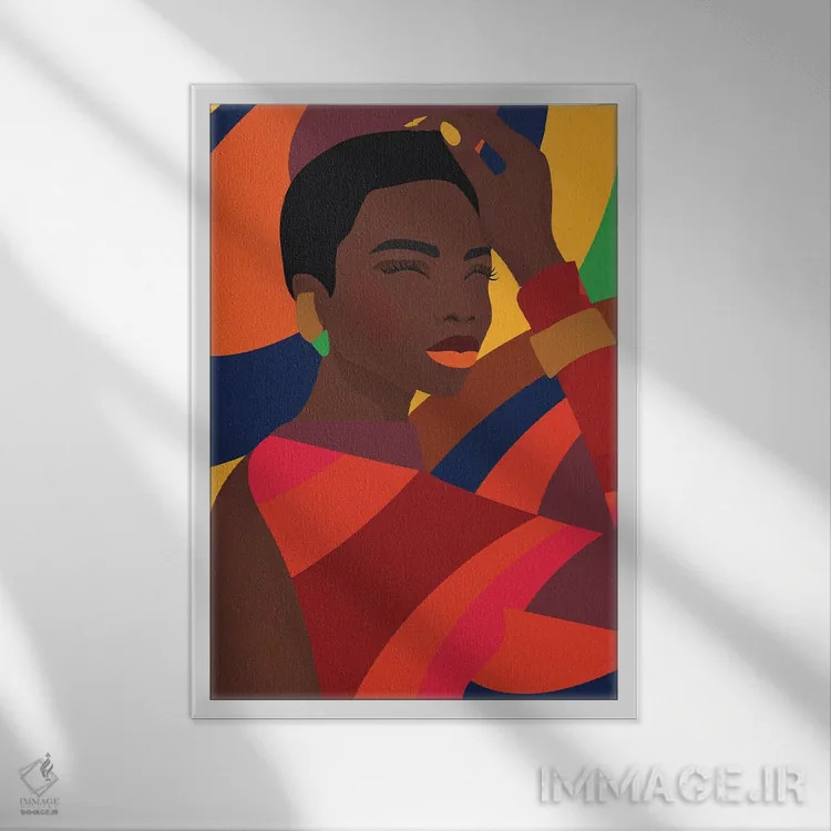 تابلو کوتاهی بزرگ (مدل موی کوتاه) اثر برندی آدامز-پیفوس - نمای قابدار سفید