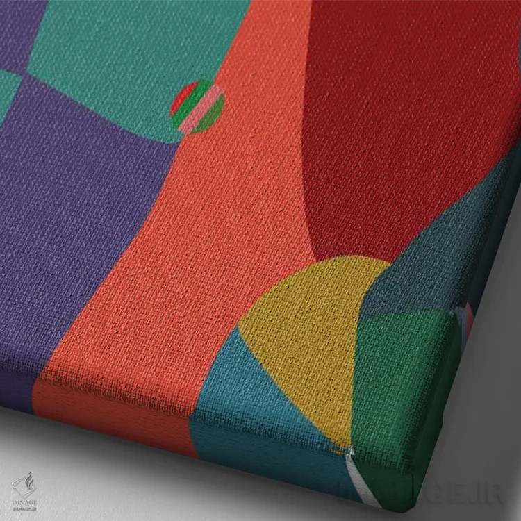 تابلو در حال پیشرفت اثر برندی آدامز-پیفوس - نمای نزدیک بافت بوم