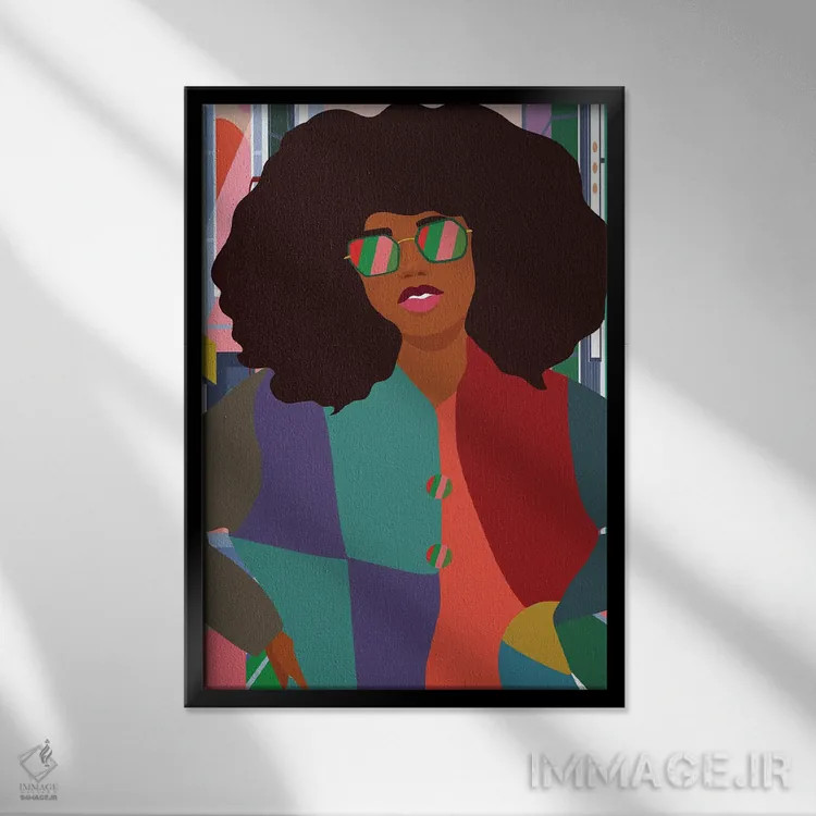 تابلو در حال پیشرفت اثر برندی آدامز-پیفوس - نمای قابدار مشکی