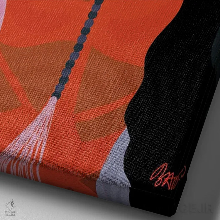 تابلو گرما در هوای سرد بیرون اثر برندی آدامز-پیفوس - نمای نزدیک بافت بوم