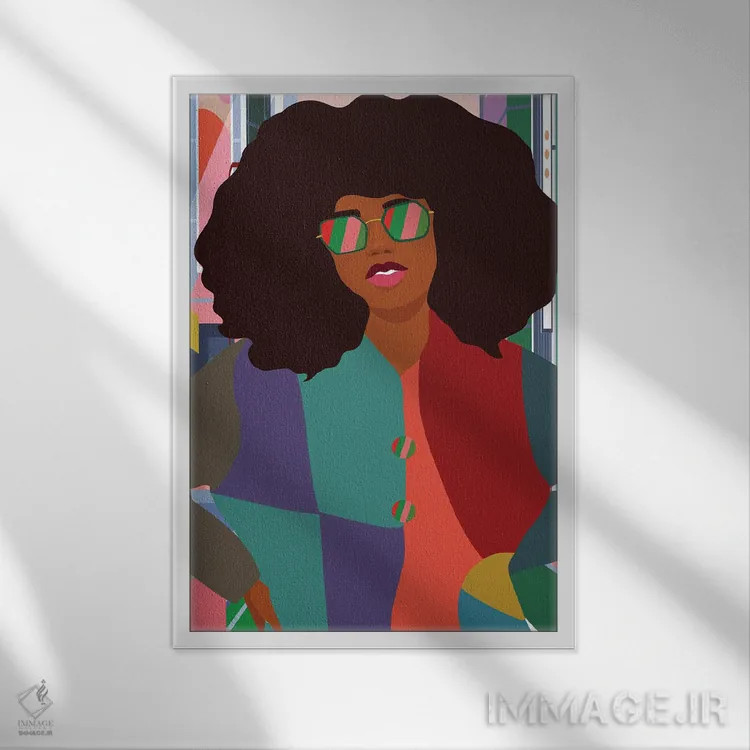 تابلو در حال پیشرفت اثر برندی آدامز-پیفوس - نمای قابدار سفید