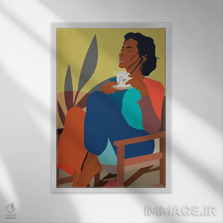 تابلو صبحهای خوب اثر برندی آدامز-پیفوس - نمای قابدار سفید