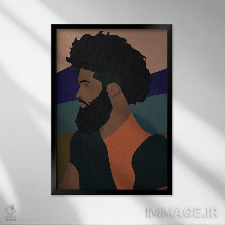 تابلو او که بزرگ است اثر برندی آدامز-پیفوس - نمای قابدار مشکی