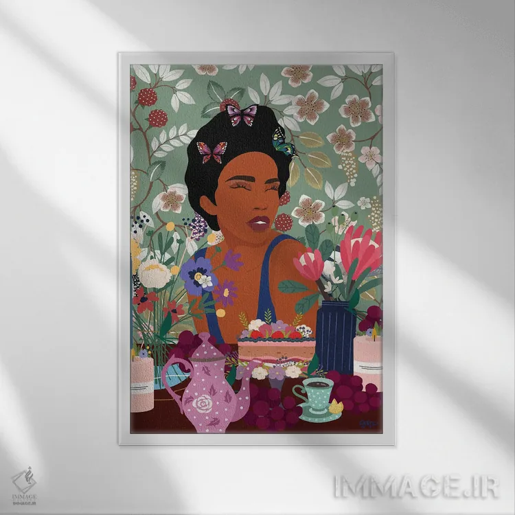 تابلو شکرگزاری یک دختر مجرد اثر برندی آدامز-پیفوس - نمای قابدار سفید