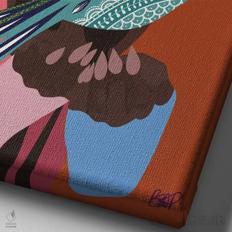 تابلو رهاسازی آسیبهایم اثر برندی آدامز-پیفوس - نمای نزدیک بافت بوم