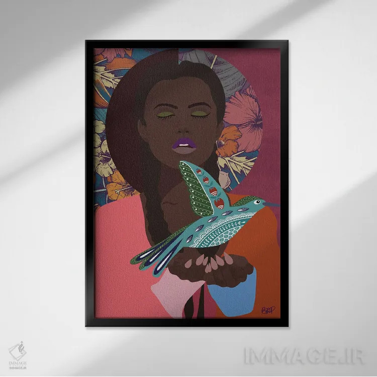 تابلو رهاسازی آسیبهایم اثر برندی آدامز-پیفوس - نمای قابدار مشکی